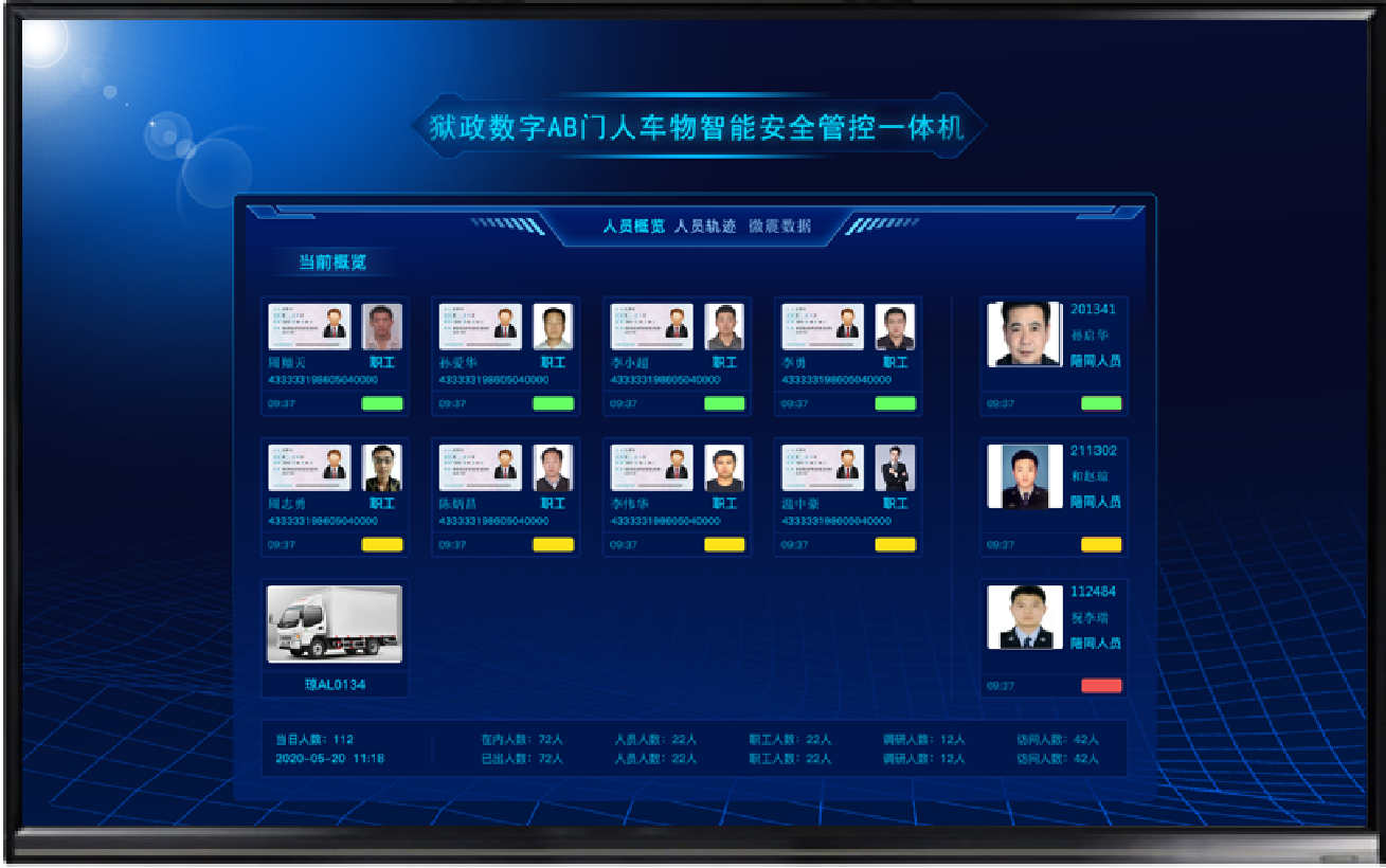 獄政數(shù)字AB門進出安全管控一體機